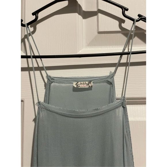 Free People Intimately Lace Inset Swing Dress W/Adjustable Waist String Size M - Picture 6 of 12